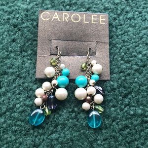 Carolee dangly earrings- pierced
